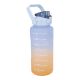 Trinkflasche Motivation, blau-orange, 2 l