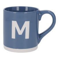 Becher Buchstabe/Uni, M/blau, 440 ml