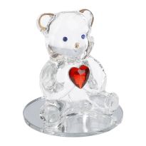 Glas-Teddybär mit Herz, 4.5 cm