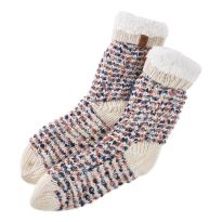 Norweger-Socken Popcorn, offwhite