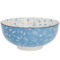 Schale China, 680 ml, blau, Gräser, 15 cm