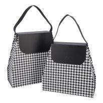 2er Set Geschenkkarton Handtasche, schwarz/weiß