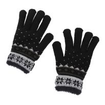 Handschuhe Schneeflocke, schwarz