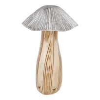 Pilz Holzoptik, hellbraun, 17 cm