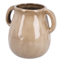 Vase Krug mit Griffen, creme, 14.5 cm