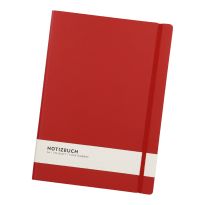 Notizbuch A4, Uni, rot