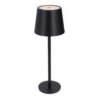 LED-Tischlampe Akku, schwarz, 28 cm