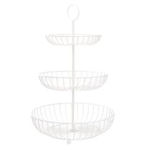 Etagere 3 Körbe, weiß, 47 cm