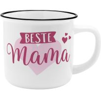 Becher Emaille-Optik, Mama, 350 ml