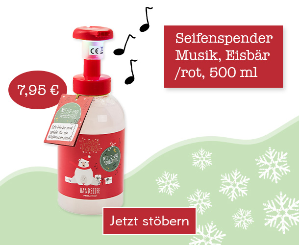 Seifenspender Musik, Eisbär/rot, 500 ml