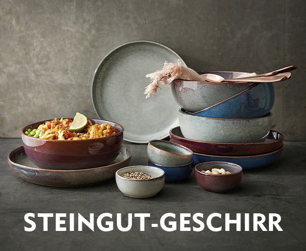 Steingut-Geschirr